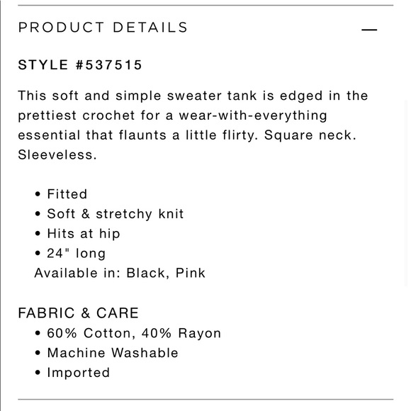 NWT Loft crochet sweater tank - Picture 3 of 6